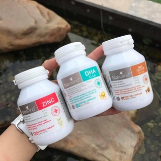 Canxi Sữa - Canxi Milk Bio Island Úc 90 Viên - DHA Bio Island Úc 60 Viên - Kẽm ZinC Bio Island Úc 120 Viên