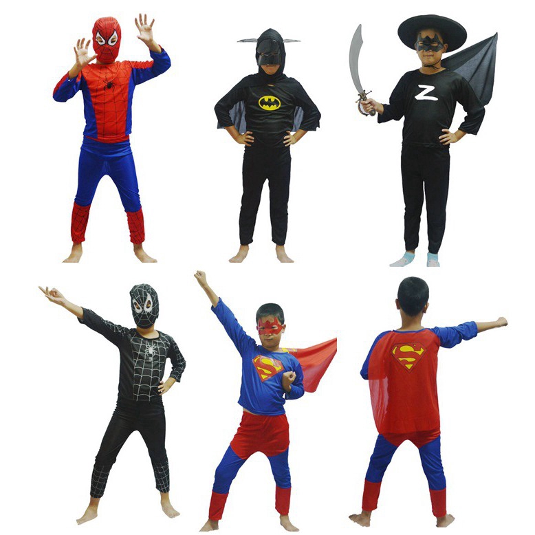 Trang phục hóa trang spiderman/superman độc đáo cho đêm Halloween