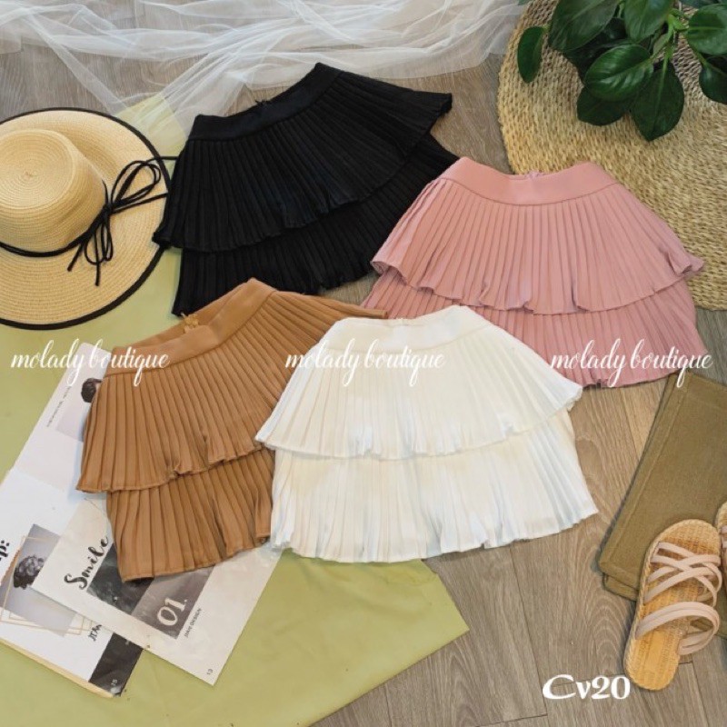 [ Mã WASTAPR giảm 10K đơn 50K] Chân váy 2 tầng xếp ly tuyết mưa hàng chuẩn Shop - Carotshop | BigBuy360 - bigbuy360.vn