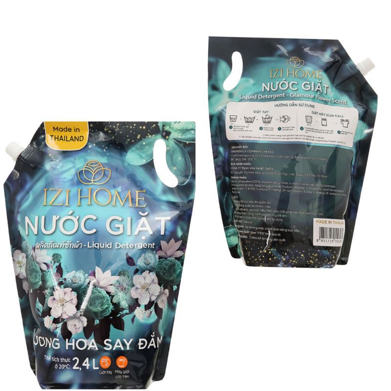 [ Thái Lan ] Nước giặt IZI HOME hương hoa say đắm túi 2.4 lít