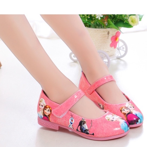 Giày búp bê bé gái in hình Elsa - Mẫu mới NĐ96