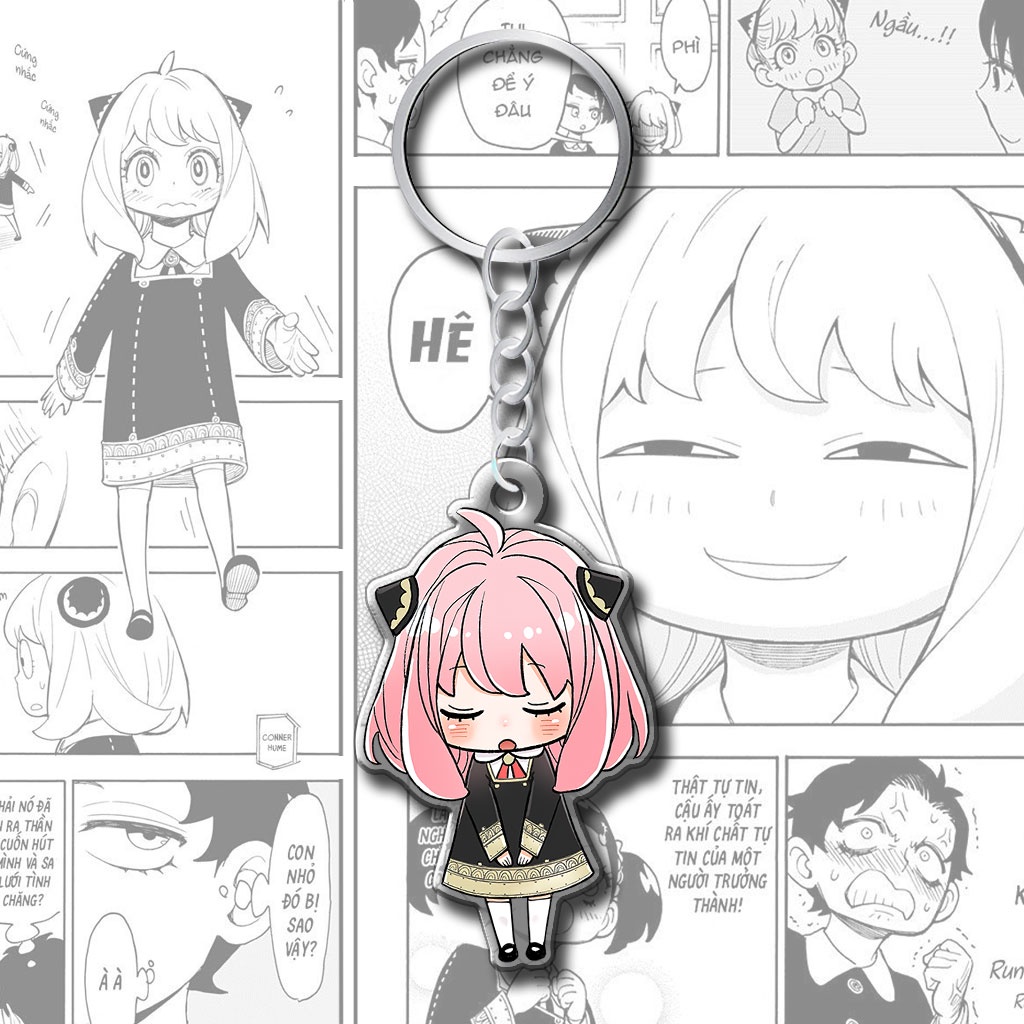 Móc khóa Anya Forger anime Spy x Family Thegioipuzzle bằng mica bền đẹp FASF