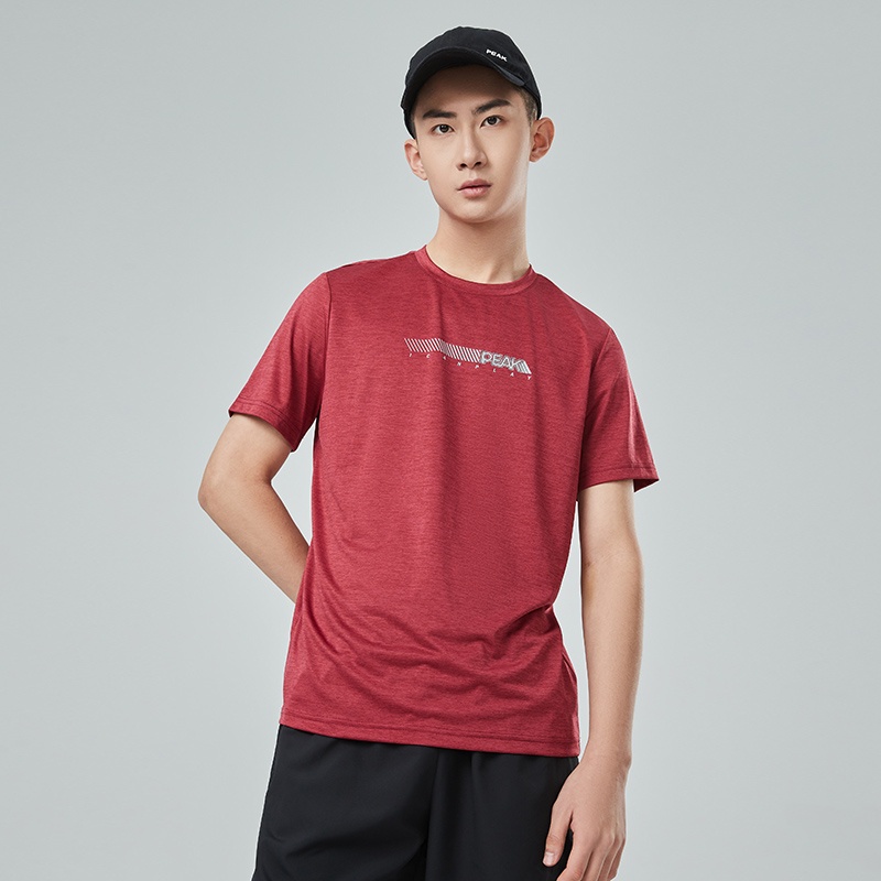 Áo thun Thể Thao Chính Hãng Cao Cấp PEAK DF622001, chuyên cho Chạy bộ, thoáng khí, nhanh khô, thấm hút mồ hôi, co giãn