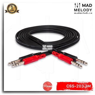 Hosa Stereo Interconnect CSS-203 (3m) (2 1/4in TRS - 2 1/4in TRS) [Dây cáp tín hiệu loa 6.35mm TRS, NEW & chính hãng]