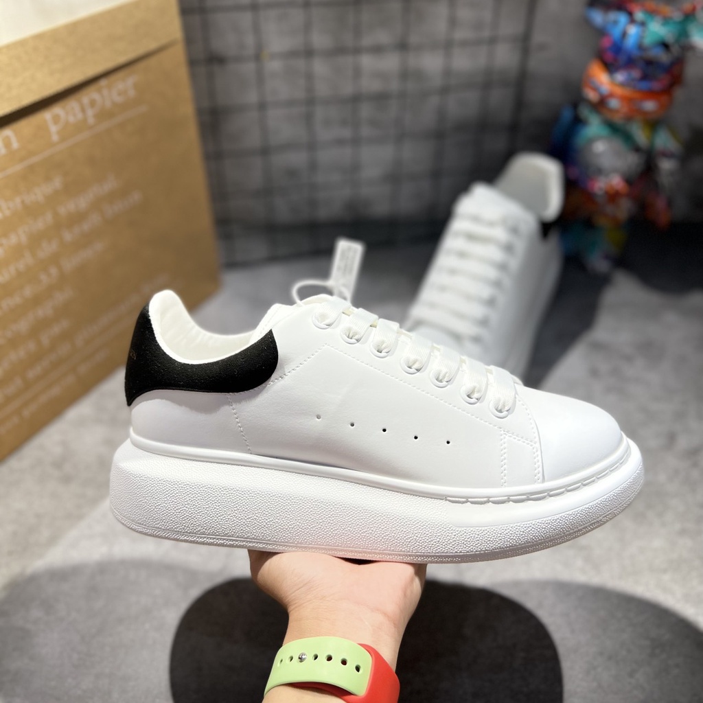 Giày alexander mcqueen nam, nữ gót đen bản chuẩn 11.