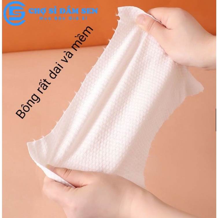 Khăn Lau Mặt Dùng 1 Lần Khô Đa Năng Hatsu lau mặt lau khô, lau ướt, tẩy trang G380-KhanHatsu