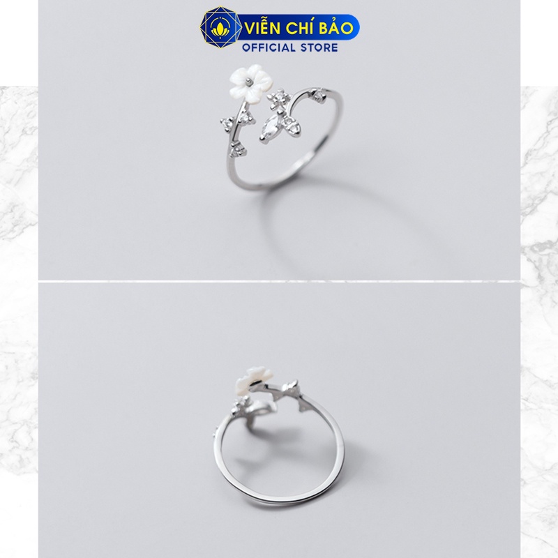 Nhẫn bạc nữ hoa Tigon chất liệu bạc 925 thời trang phụ kiện trang sức nữ thương hiệu Viễn Chí Bảo N000355