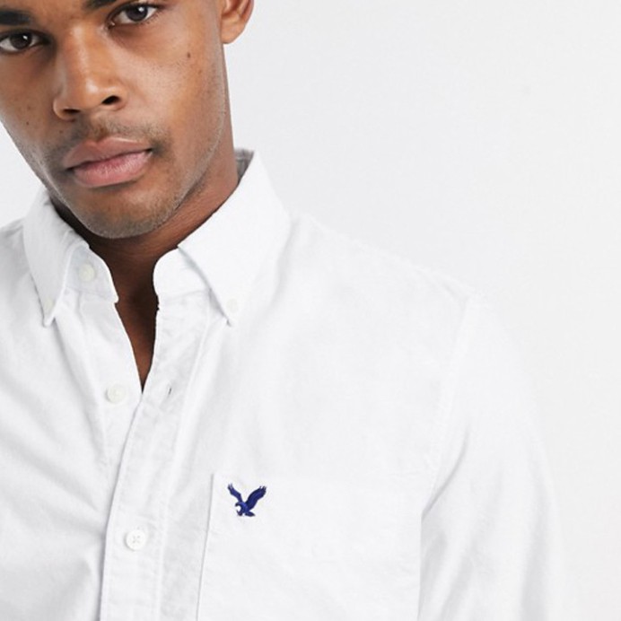 Áo Sơ Mi Nam Dài Tay Oxford American Eagle Trắng - Hàng mới về