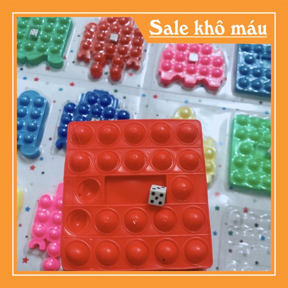 Pop It Fidget Toy1 Vỉ 20 Bộ Tặng Kèm Xúc Xắc Đồ Chơi Pop It Bấm Nút Bóp Bóng Thông Minh Giảm Stess, Sỉ Đồ Chơ