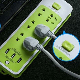 Ổ cắm điện đa năng xanh chống giật có ổ cổng cắm USB sử dụng mạch bảo vệ an toàn