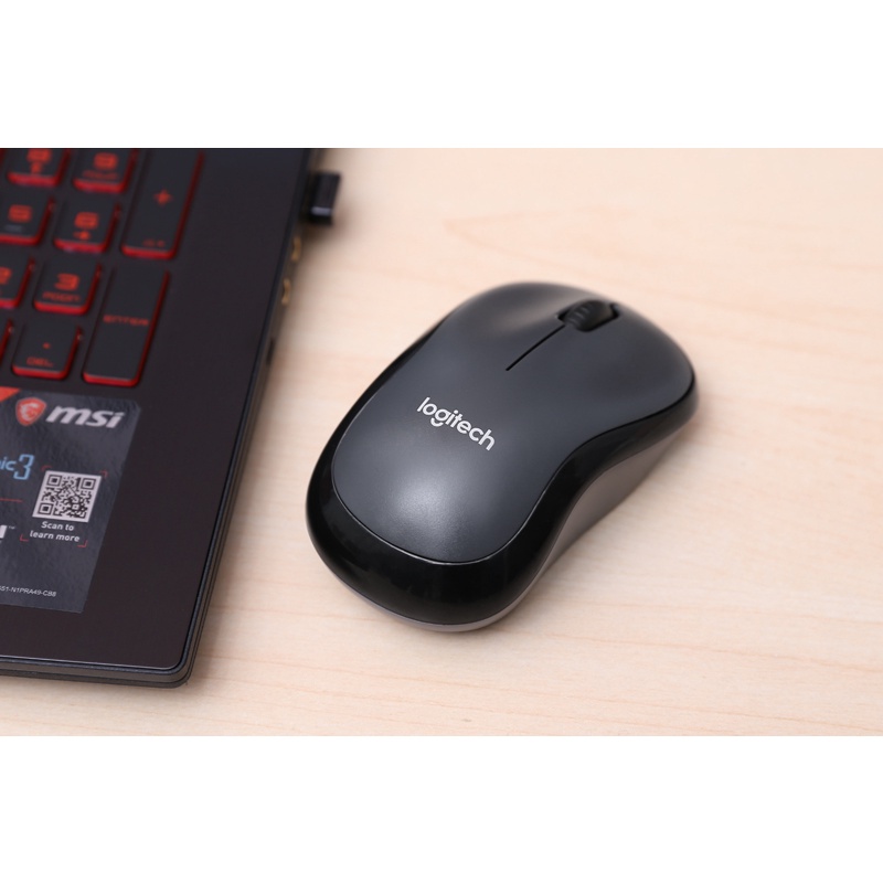 Chuột không dây Logitech Silent M220 Đen - chống tiếng ồn