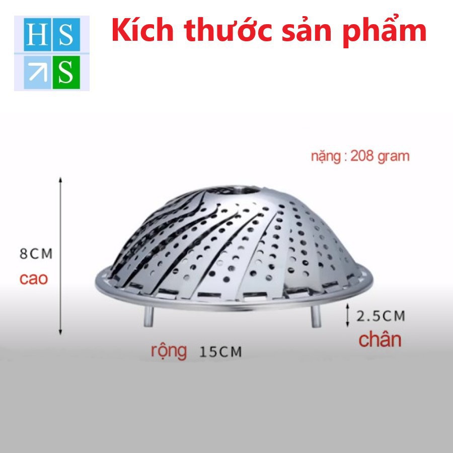 Vỉ hấp thực phẩm inox (Hàng dầy) đa năng, đồ xôi, hấp bánh, hấp cá, hấp cách thủy, khay hấp, xửng hấp đồ ăn -Npp HS Shop