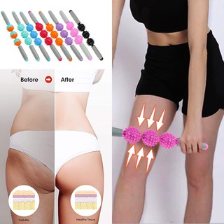 Thanh lăn massage thư giãn cơ bắp 3 bóng gai xoay 360° giảm đau nhanh chóng hiệu quả 41cm