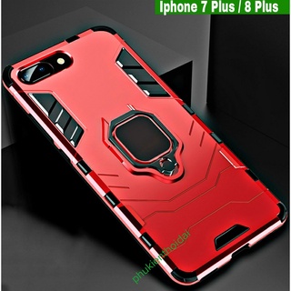 Ốp lưng iphone 7 plus / 8 plus iron man iring chống sốc giá đỡ cao cấp