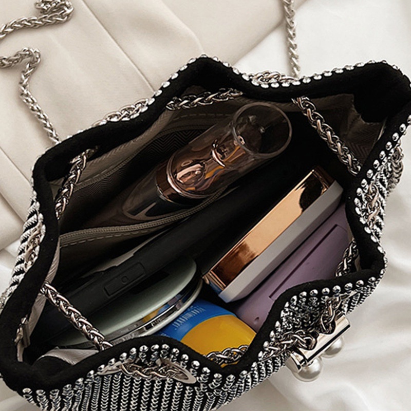 Túi Đeo Chéo Vai Đính Đá Thời Trang Dành Cho Nữ