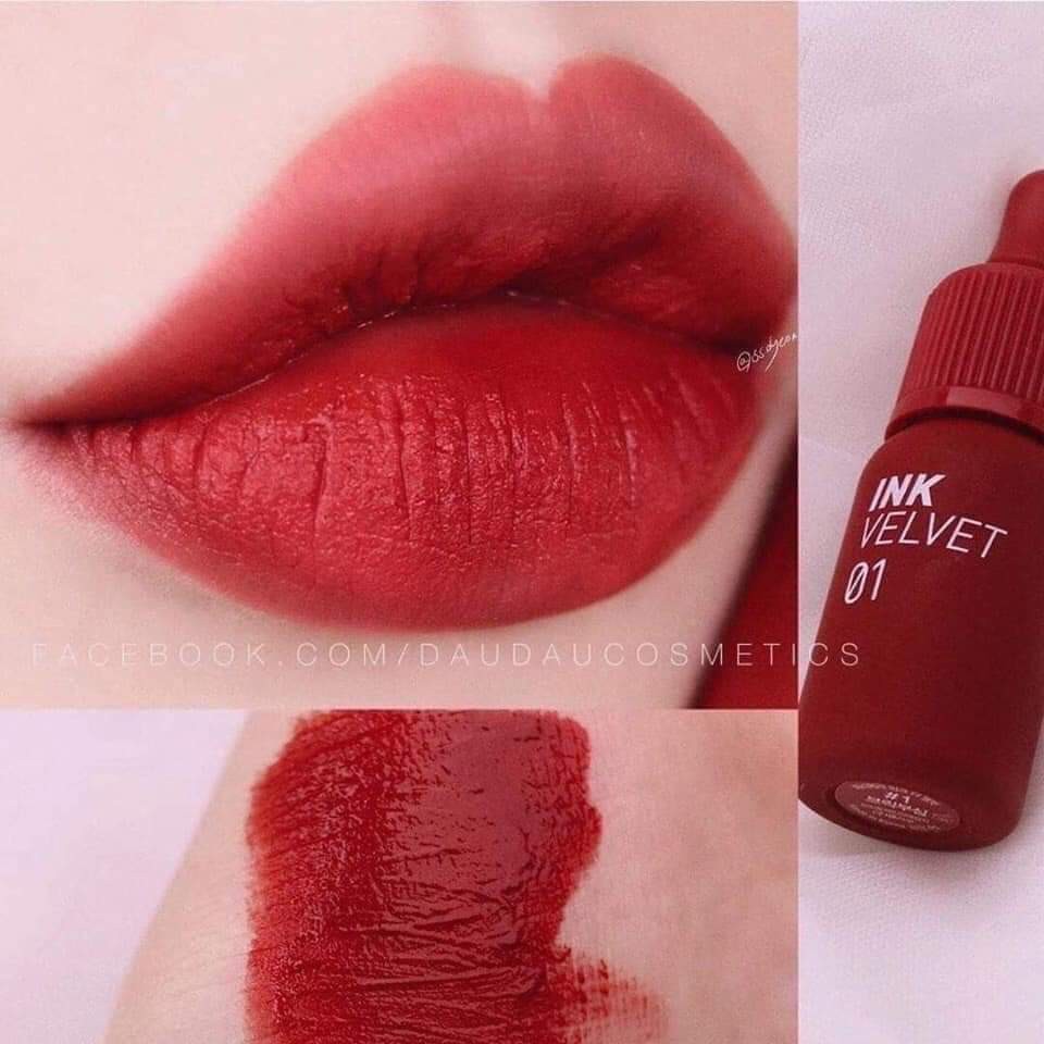 SON KEM LỲ PERIPERA INK VELVET 01 ĐỎ TRẦM - SIK