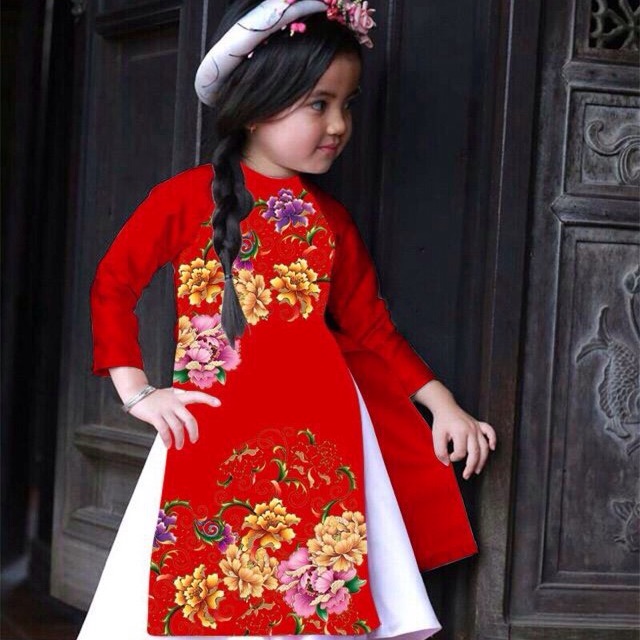 Áo dài bé gái