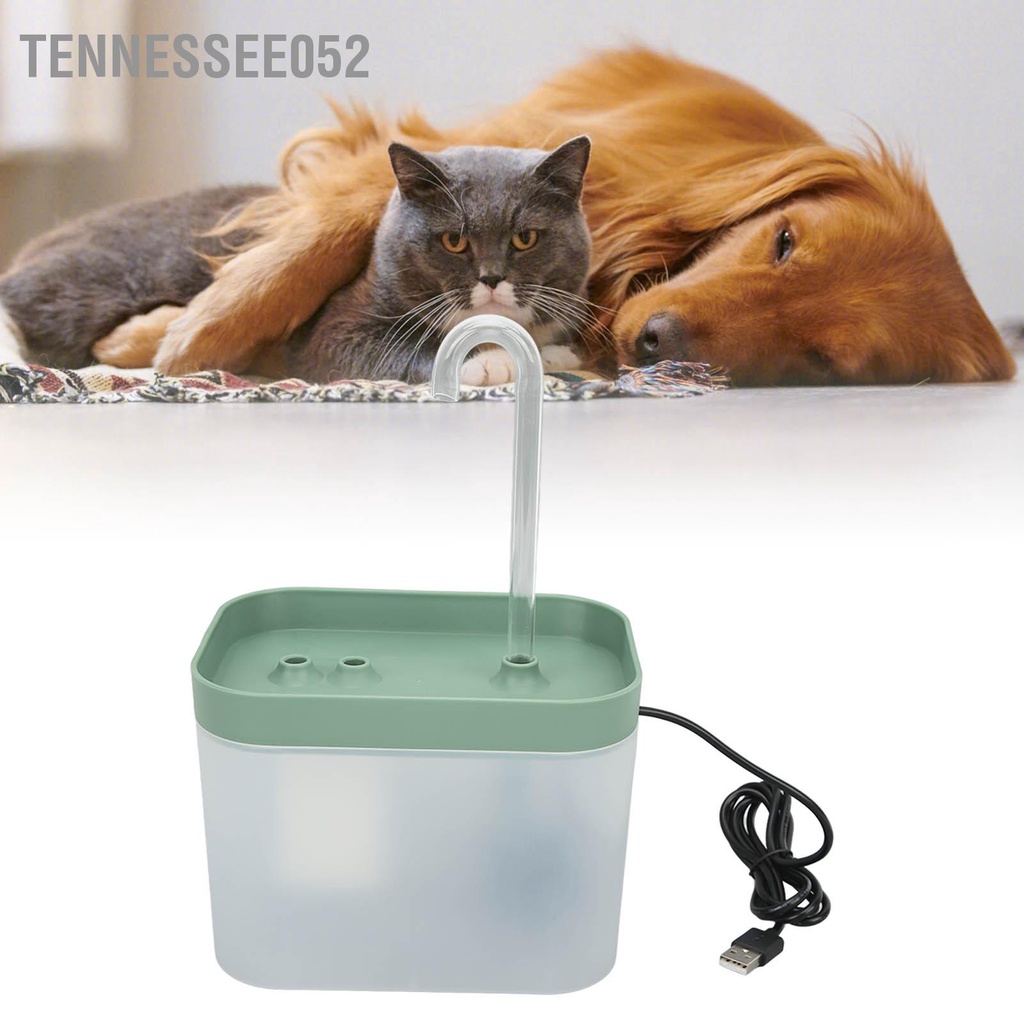 Hàng Sẵn Máy uống nước đài phun nước cho chó mèo thú cưng 1.5L Dòng chảy tự động yên tĩnh vòi khuỷu tay【Tennessee052】