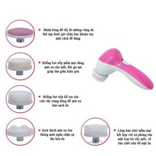 Máy rửa mặt 5 in 1, massage 5in1