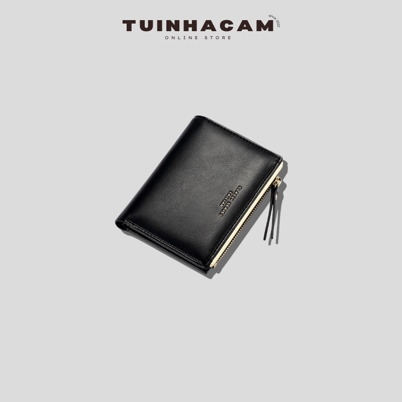 Ví nữ ngắn cầm tay Tuinhacam ví da nữ ngắn thiết kế nhỏ gọn nhiều ngăn đựng tiền, đựng thẻ chất liệu cao cấp