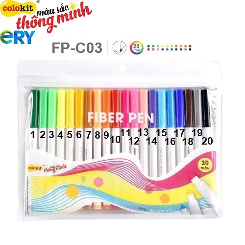 [Lẻ] Bút lông màu Fiber Pen Colokit FP-C03, sản phẩm chất lượng cao và được kiểm tra chất lượng trước khi giao hàng