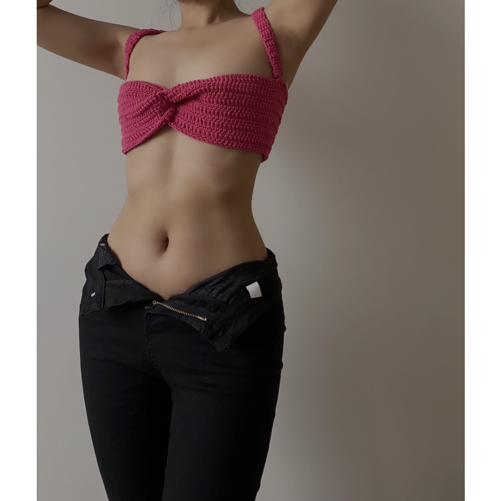 Áo Xoắn Ngực Splassshy Sexy Đan Móc Twisted Bra