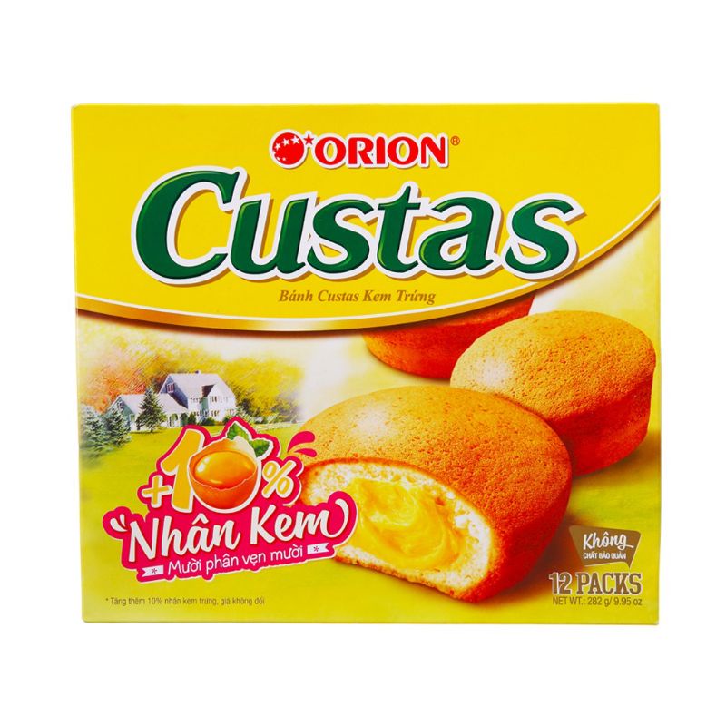 Bánh kem trứng Custas hộp 282g