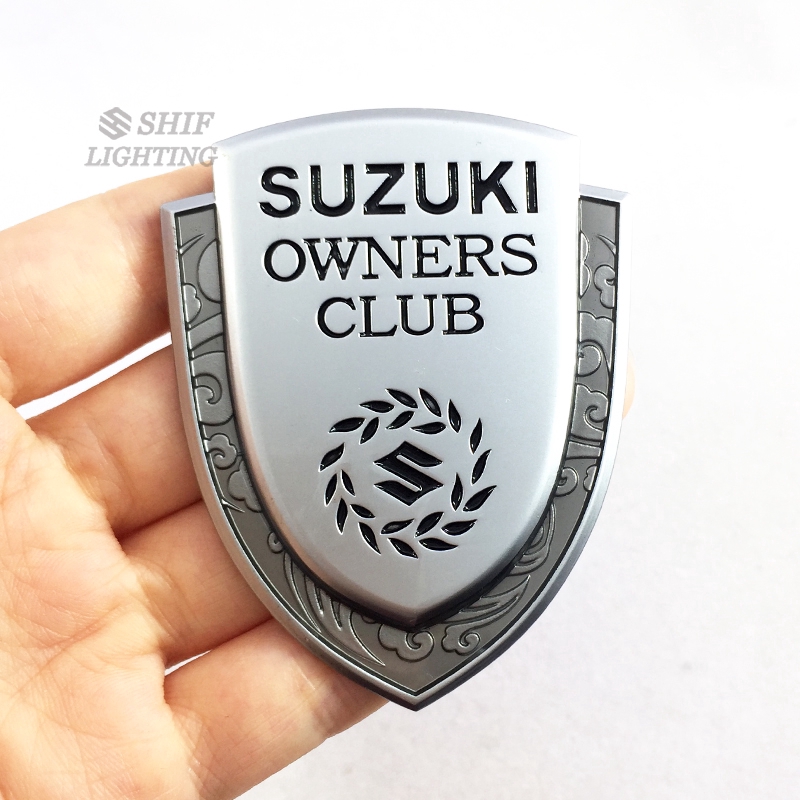 Huy hiệu dán SUZUKI OWNERS CLUB trang trí với đường viền sang trọng