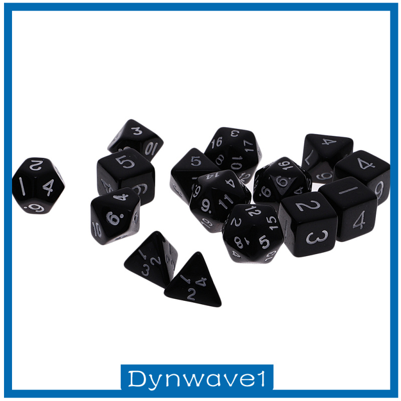 Xúc Xắc Acrylic 4-20 Mặt Rpg D4-D20 1) Kèm Túi Đựng Hiệu Dynwave1