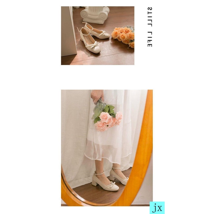 Giày cao gót phong cách lolita retro thời trang mùa thu dành cho nữ