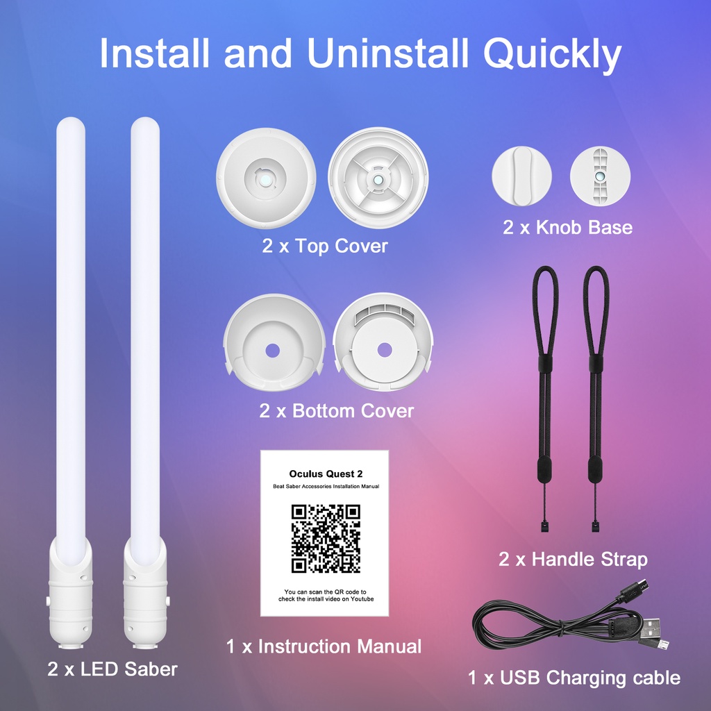 Tay Cầm Chơi Game Thực Tế Ảo Cho Oculus Quest 2 Lightsaber VR Oculus Quest2
