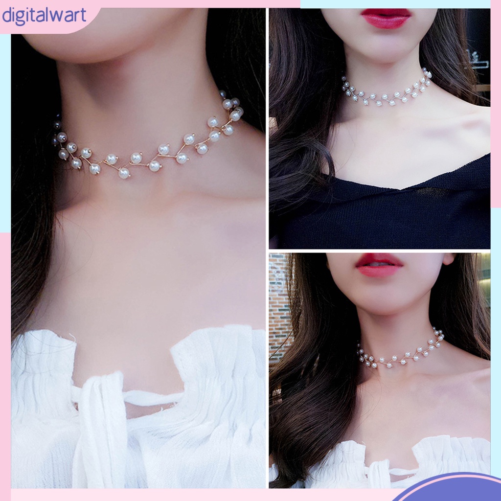 Dg✌❤Vòng Cổ Choker Đính Ngọc Trai Nhân Tạo Thời Trang Dành Cho Nữ