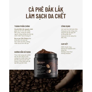 Cà phê Đắk lắk làm sạch da chết COCOO 200ml (Dak lak coffee body polish) TT