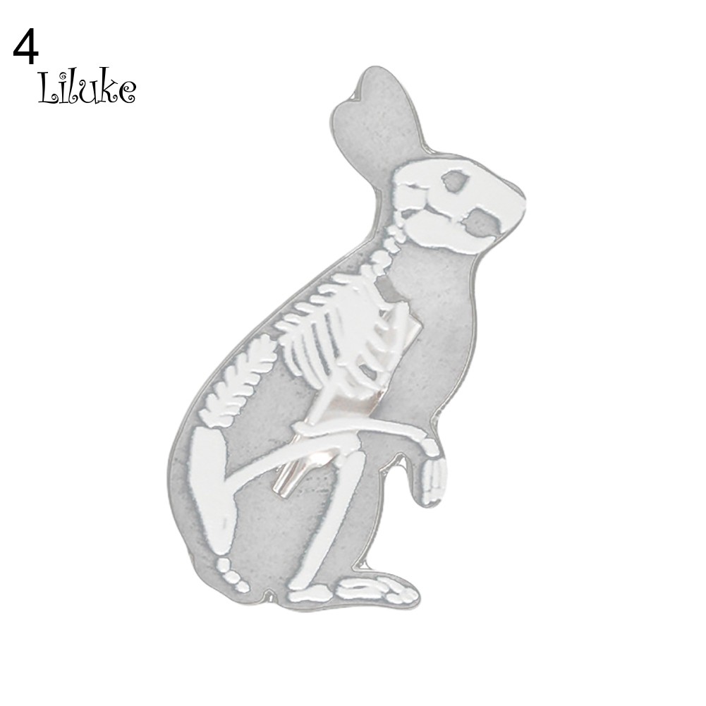【LK】Clear Pig Cat Penguin Rabbit Bird Mouse Brooch Pin Denim Jacket Backpack Badge