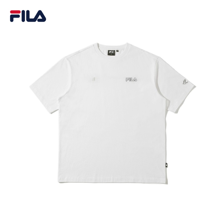 Áo thun tay ngắn cổ tròn unisex Fila x BTS Now On No More Dream Lettering - FS2RSD2B32X-OWH