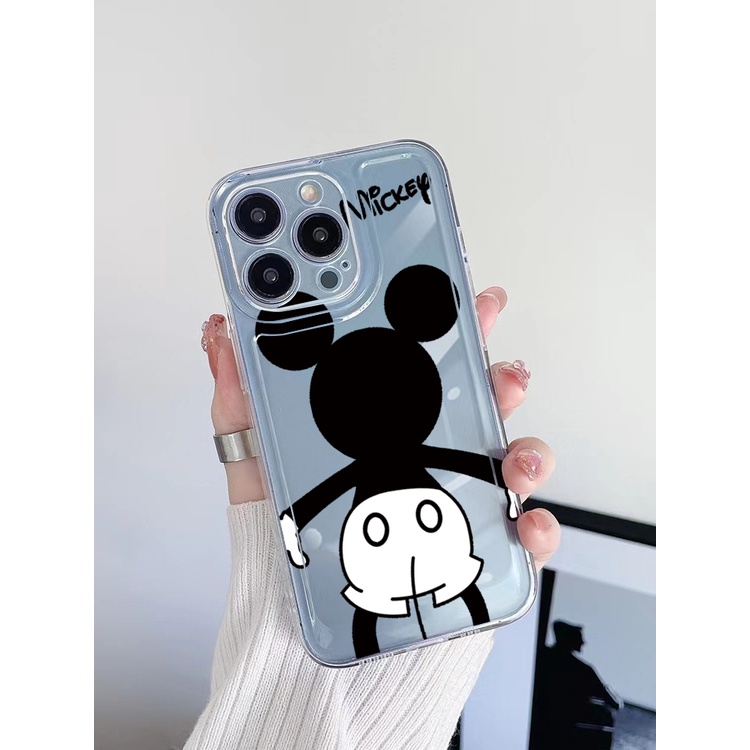 Ốp Điện Thoại TPU Gel Trong Suốt In Hình Mickey Minnie Cho iPhone 13 Pro Max 14 12 iPhone 11 XR 8 7 SE 2022