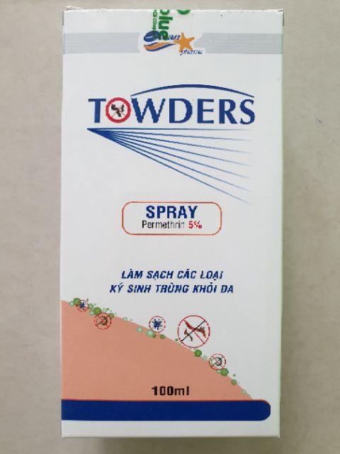 Xịt ghẻ ngứa Towders Spray 100ml  (Permethrin 5%)