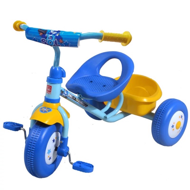Xe đạp trẻ em 3 bánh 1 2 3 tuổi-xe đẩy em bé giỏ hàng