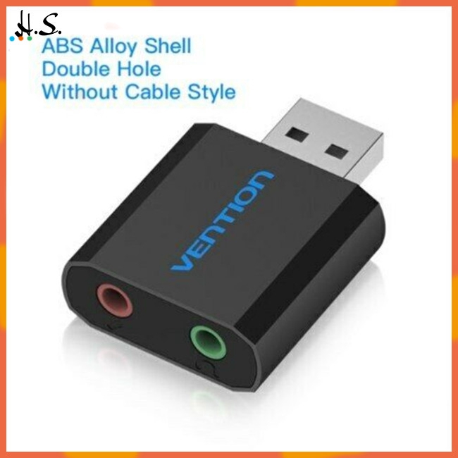 Vention External Sound Card USB to 3.5mm Jack Aux headset Adapter Stereo Audio Sound Card for Speaker PC Mic Laptop Computer PS4