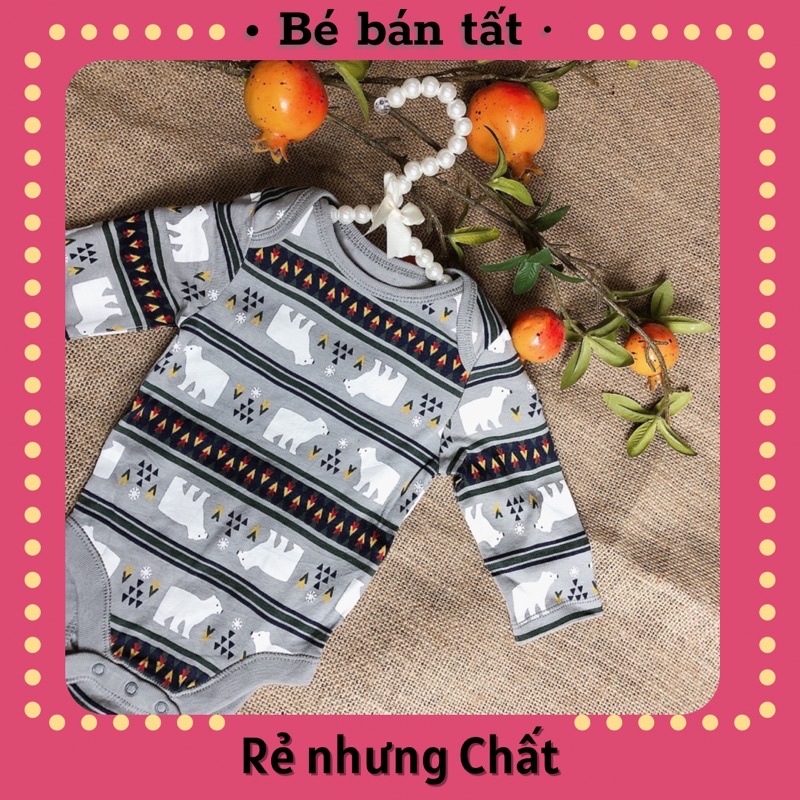 Bodysuit/Bodychip/Áo liền thân tay dài Old Navy-Gấu Bắc cực