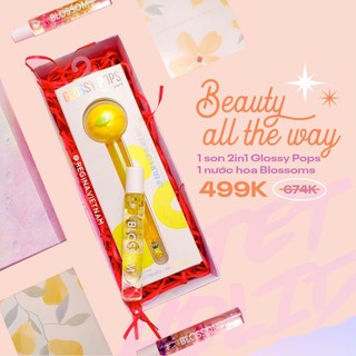 [GIFT BOX-BEAUTY ALL THE WAY]-Combo son 2IN1 GLOSSY POPS + nước hoa BLOSSOM