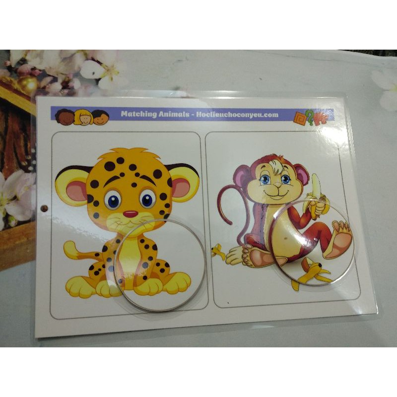 Học liệu matching animal cho bé