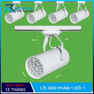 Bộ 5 đèn led rọi thanh ray 12w ánh sáng trắng