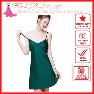 Đầm Ngủ Lụa Satin Thương Hiệu ELIC STORE - Hàng Cao Cấp