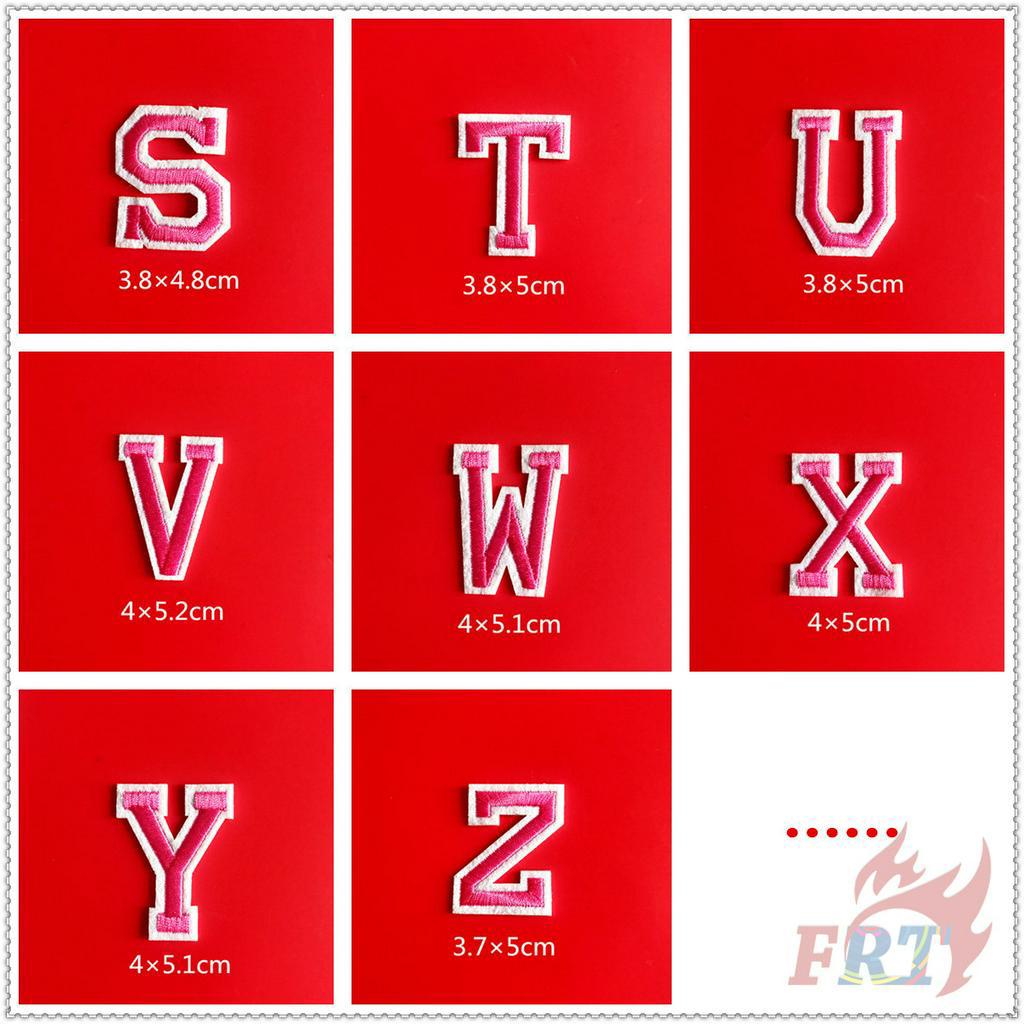 1 Miếng vá quần áo hình chữ cái tiếng anh màu hồng