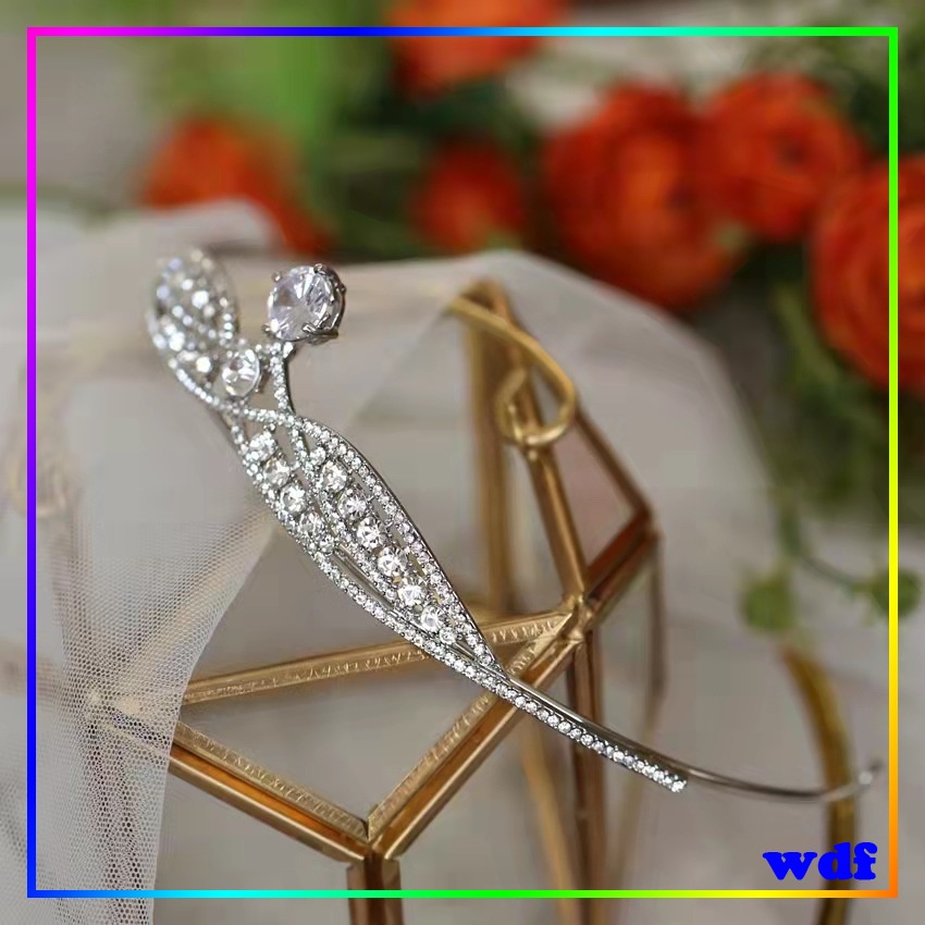 Vương Miện Đính Đá Sang Trọng Phong Cách Retro Dành Cho Cô Dâu