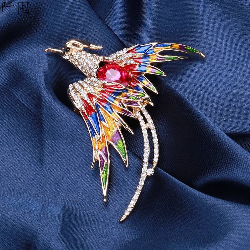 Ghim Cài Áo Hình Chim Phượng Hoàng Sang Trọng Thời Trang Thu Đông Cho Nữ