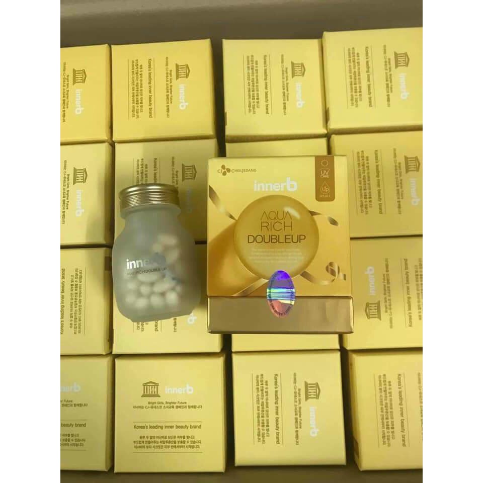 (Bản nâng cấp giữ ẩm da sáng mịn từ AxitHyaluronic) Viên uống cấp nước innerb aqua rich 70 viên. | BigBuy360 - bigbuy360.vn