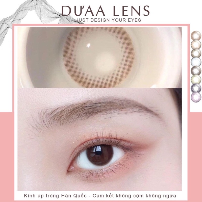 KÍNH ÁP TRÒNG MẮT GIÃN TRÒNG - LENS NÂU TỰ NHIÊN HÀN QUỐC