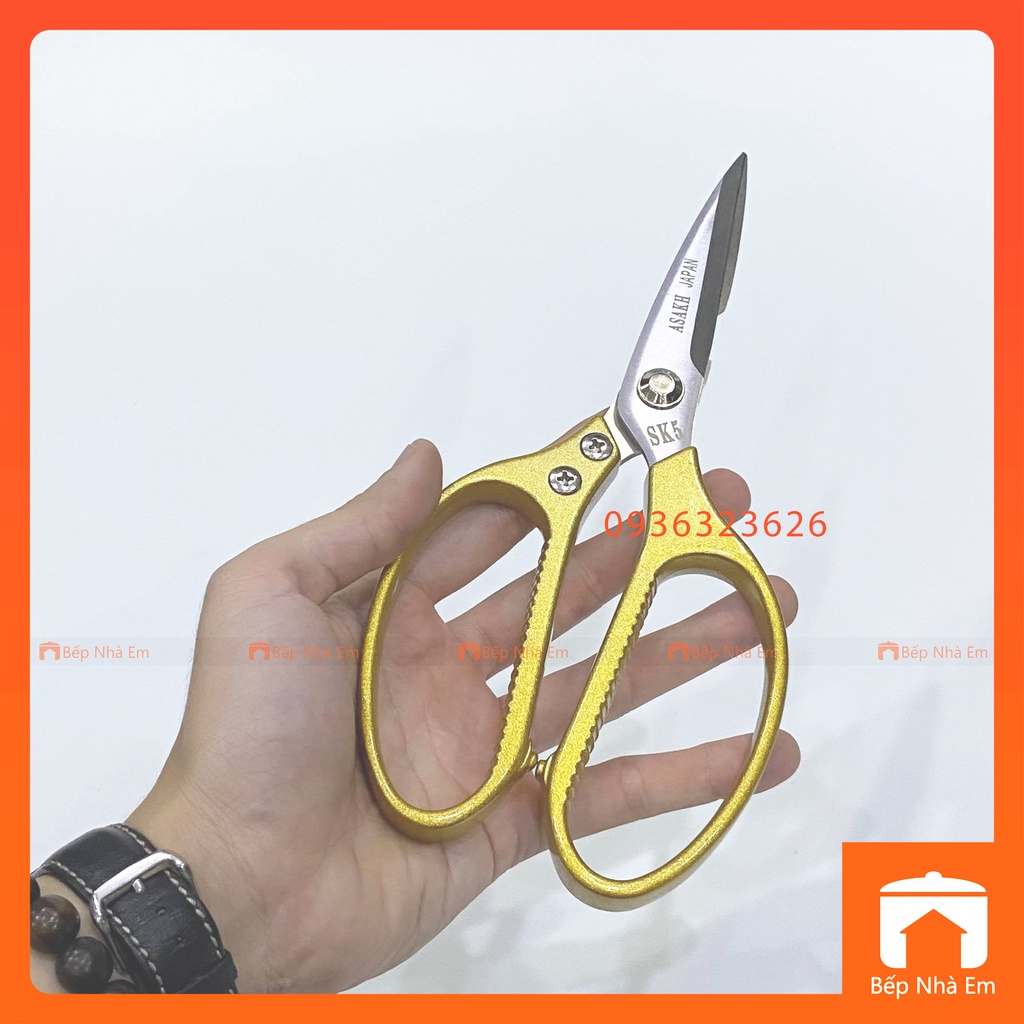 Kéo Nhật SK-5 Lưỡi Thép Cán Nhựa Đúc Size Nhỏ Và Lớn - Hàng Cao Cấp
